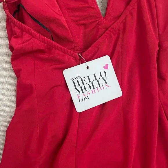 Hello Molly Red Cocktail Dress - Picture 3 of 3